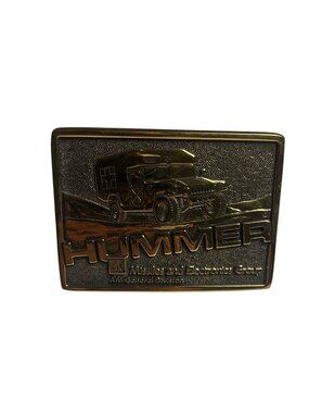 Hummer LTV Missiles & Electronics Group Belt Buckle 1987 Collector Series 3"x2.5